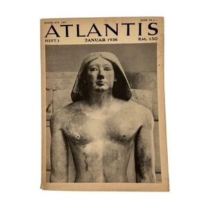 VINTAGE Atlantis Germany Travel Magazine Jan 1936 Ranefa and Egypt History Visit